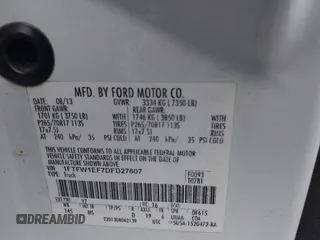 2013 Ford F-150 XL z VIN 1FTFW1EF7DFD27607, wystawiony jako IAAI lot #42369849 z przebiegiem Nie podano mil oraz . Historia ofert i sprzedaży dostępna na DreamBid. Obrazek 9.