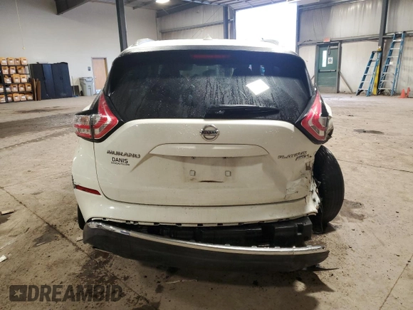2015 Nissan Murano SL with VIN 5N1AZ2MH0FN270861, listed as a Copart auction lot 86621814 with 93,376 mi miles and Salvage Title. Bid and sale history available at DreamBid. Image 6.