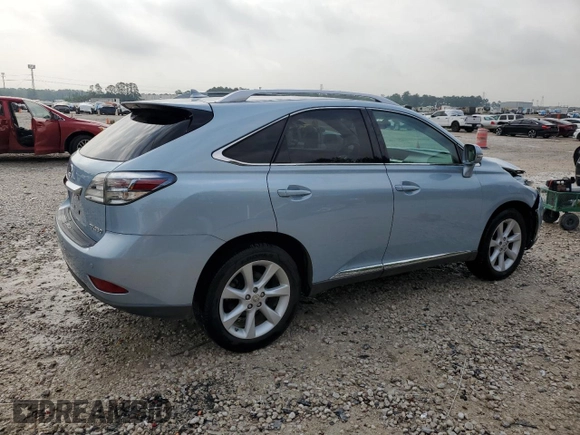 2012 Lexus RX 350 with VIN 2T2ZK1BA0CC074845, listed as a Copart auction lot 53956635 with 206,838 mi miles and Salvage Title. Bid and sale history available at DreamBid. Image 3.