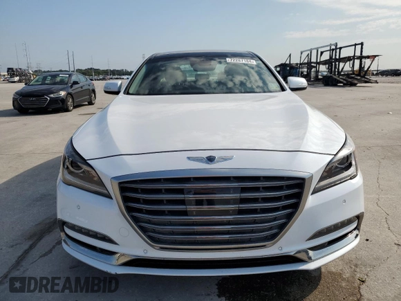 2018 Genesis G80 3.8L with VIN KMHGN4JE0JU216079, listed as a Copart auction lot 72287184 with 37,576 mi miles and Salvage Title. Bid and sale history available at carsss.com. Image 5.