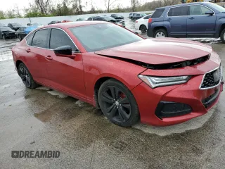 2021 Acura TLX Technology with VIN 19UUB5F42MA008752, listed as a Copart auction lot 51679665 with Not provided miles and Salvage title. Bid and sale history available at DreamBid. Image 4.