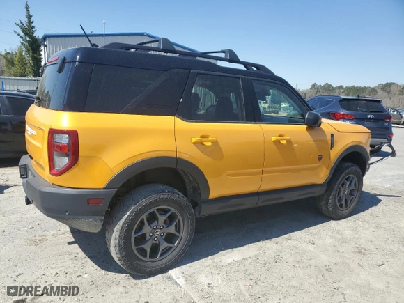2021 Ford Bronco Sport Badlands with VIN 3FMCR9D91MRB06667, listed as a Copart auction lot 48197855 with 84,934 mi miles and Salvage Title. Bid and sale history available at carsss.com. Image 3.