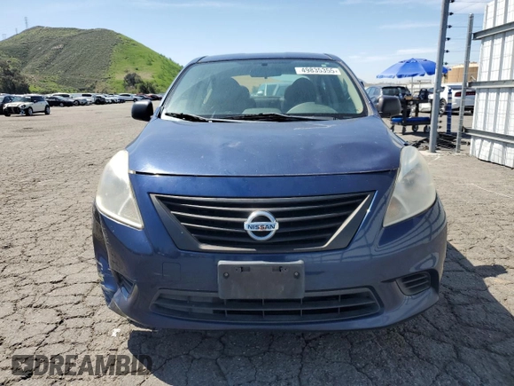 2014 Nissan Versa SV with VIN 3N1CN7AP8EL825218, listed as a Copart auction lot 49835355 with 156,744 mi miles and Salvage Title. Bid and sale history available at carsss.com. Image 5.