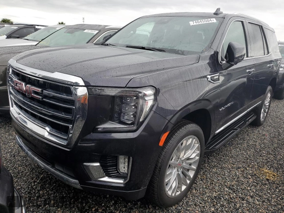 2024 GMC Yukon SLT with VIN 1GKS2BKD4RR224609, listed as a Copart auction lot 74045504 with 8,596 mi miles and Non Repairable. Bid and sale history available at carsss.com. Image 1.