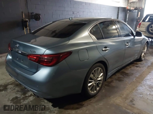 2019 Infiniti Q50 Luxe with VIN JN1EV7AR8KM591111, listed as a IAAI auction lot 41773860 with 87,027 mi miles and . Bid and sale history available at carsss.com. Image 4.