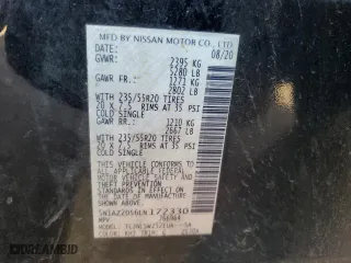 2020 Nissan Murano Platinum with VIN 5N1AZ2DS6LN172330, listed as a Copart auction lot 42448355 with 76,198 mi miles and Salvage Title. Bid and sale history available at carsss.com. Image 12.
