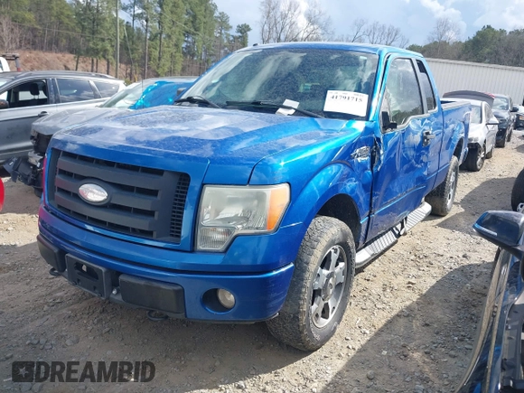 2009 Ford F-150 STX with VIN 1FTRX14899FA26714, listed as a IAAI auction lot 41791715 with 283,000 mi miles. Bid and sale history available at carsss.com. Image 17.
