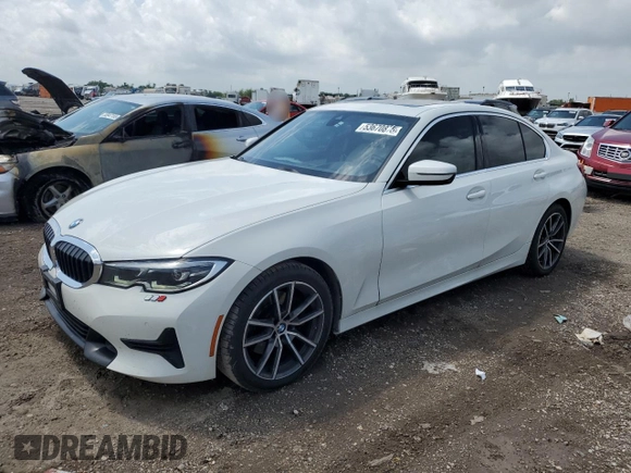 2020 BMW 3 Series 330i with VIN 3MW5R1J08L8B43219, listed as a Copart auction lot 53670875 with Not Provided miles and Salvage Title. Bid and sale history available at carsss.com. Image 1.