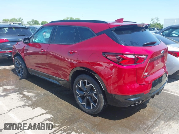 2022 Chevrolet Blazer RS z VIN 3GNKBERS7NS158265, wystawiony jako IAAI lot #42033744 z przebiegiem 60 893 mil mil oraz . Historia ofert i sprzedaży dostępna na DreamBid. Obrazek 3.
