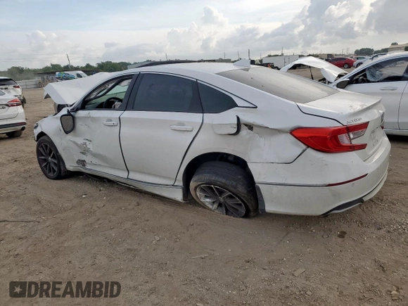 2021 Honda Accord EX-L with VIN 1HGCV1F51MA059843, listed as a Copart auction lot 58051255 with 35,719 mi miles and Salvage title. Bid and sale history available at DreamBid. Image 2.