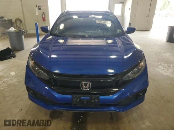 2019 Honda Civic Sport with VIN 2HGFC2F83KH600151, listed as a Copart auction lot 58012425 with 28,686 mi miles and Salvage title. Bid and sale history available at DreamBid. Image 5.
