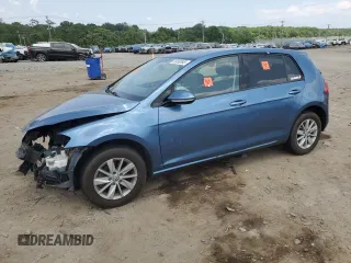 2015 Volkswagen Golf TSI S with VIN 3VW217AU1FM019756, listed as a Copart auction lot 59892645 with Not provided miles and Salvage title. Bid and sale history available at DreamBid. Image 1.