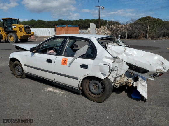 1997 Honda Civic DX with VIN 1HGEJ6624VL011251, listed as a Copart auction lot 45999505 with 117,610 mi miles and Salvage Title. Bid and sale history available at carsss.com. Image 2.