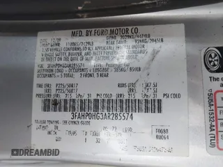 2010 Ford Fusion SE with VIN 3FAHP0HG3AR285574, listed as a IAAI auction lot 41830719 with 155,184 mi miles. Bid and sale history available at carsss.com. Image 9.