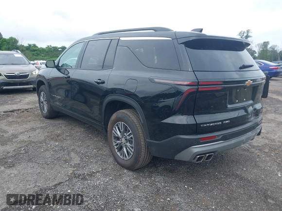 2025 Chevrolet Traverse AWD LT with VIN 1GNEVGRS7SJ256449, listed as a IAAI auction lot 42645537 with 3,205 mi miles and . Bid and sale history available at DreamBid. Image 3.