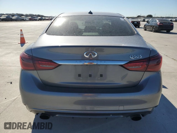 2018 Infiniti Q50 Sport with VIN JN1EV7AP8JM355507, listed as a Copart auction lot 88958005 with 67,852 mi miles and Salvage Title. Bid and sale history available at carsss.com. Image 6.