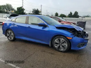 2017 Honda Civic EX-L with VIN 19XFC1F71HE004265, listed as a Copart auction lot 58888865 with 89,359 mi miles and Salvage title. Bid and sale history available at DreamBid. Image 4.