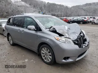 2017 Toyota Sienna LE with VIN 5TDJZ3DC5HS187003, listed as a Copart auction lot 84182284 with 85,045 mi miles and Salvage Title. Bid and sale history available at carsss.com. Image 4.