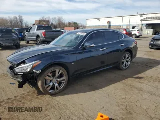 2016 Infiniti Q70 with VIN JN1BY1AR9GM271200, listed as a Copart auction lot 52926455 with 78,458 mi miles and Salvage Title. Bid and sale history available at carsss.com. Image 1.