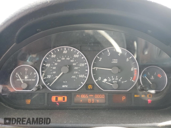 2001 BMW 3 Series 330Ci with VIN WBABS534X1JU84136, listed as a Copart auction lot 49311545 with 141,865 mi miles and Clean Title. Bid and sale history available at carsss.com. Image 9.