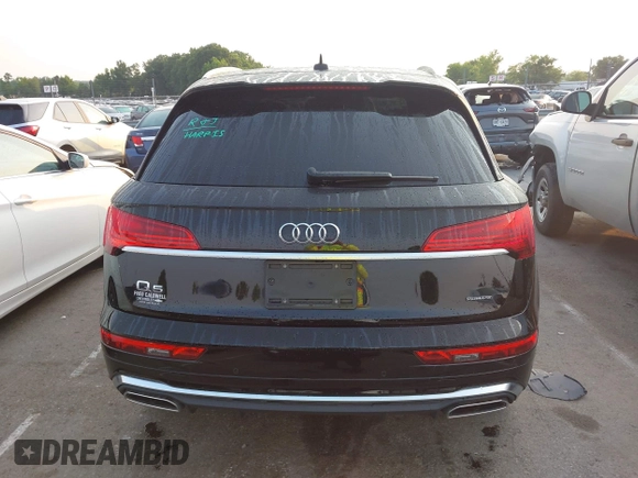 2023 Audi Q5 S line Premium with VIN WA1GAAFY0P2037363, listed as a IAAI auction lot 42372352 with 45,309 mi miles and . Bid and sale history available at DreamBid. Image 16.
