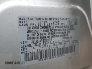 2019 Nissan Sentra S with VIN 3N1AB7AP1KY350316, listed as a Copart auction lot 49896855 with 93,625 mi miles and Salvage Title. Bid and sale history available at DreamBid. Image 14.