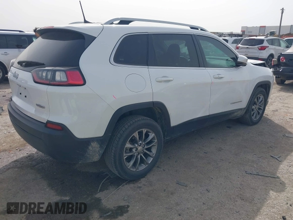 2019 Jeep Cherokee Latitude Plus with VIN 1C4PJLLB0KD307741, listed as a IAAI auction lot 41750370 with 76,036 mi miles. Bid and sale history available at carsss.com. Image 4.