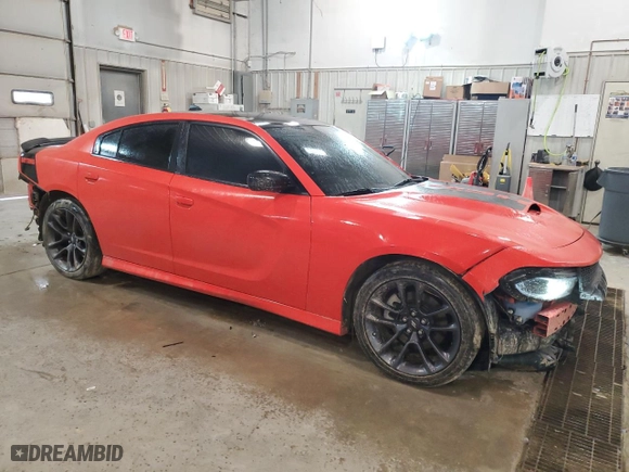 2023 Dodge Charger R/T with VIN 2C3CDXCT9PH673458, listed as a Copart auction lot 86356044 with NaN miles and Salvage Title. Bid and sale history available at carsss.com. Image 4.