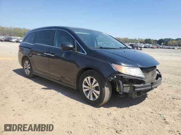 2016 Honda Odyssey EX-L with VIN 5FNRL5H69GB072797, listed as a Copart auction lot 50253825 with 200,970 mi miles and Salvage Title. Bid and sale history available at DreamBid. Image 4.
