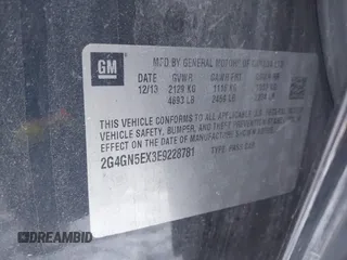 2014 Buick Regal Premium I with VIN 2G4GN5EX3E9228781, listed as a IAAI auction lot 41556238 with 149,900 mi miles. Bid and sale history available at carsss.com. Image 9.