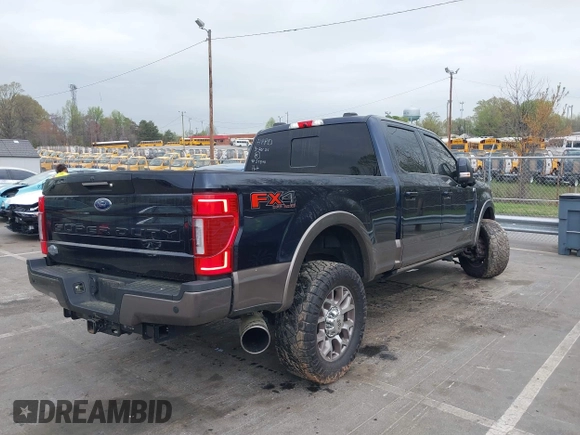 2022 Ford Super Duty F-250 SRW XL with VIN 1FT7W2BT7NEF51942, listed as a IAAI auction lot 41956618 with 26,971 mi miles. Bid and sale history available at carsss.com. Image 4.
