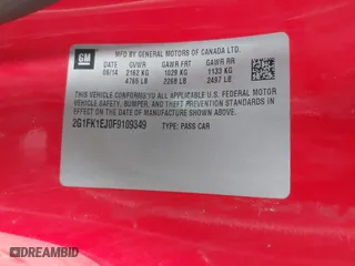 2015 Chevrolet Camaro SS with VIN 2G1FK1EJ0F9109349, listed as a IAAI auction lot 41543180 with 108,277 mi miles. Bid and sale history available at carsss.com. Image 9.