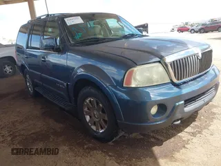 2003 Lincoln Navigator Luxury z VIN 5LMFU28R63LJ29742, wystawiony jako IAAI lot #42043327 z przebiegiem 183 542 mil mil oraz . Historia ofert i sprzedaży dostępna na DreamBid. Obrazek 1.