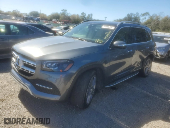 2022 Mercedes-Benz GLS 450 with VIN 4JGFF5KE2NA589208, listed as a Copart auction lot 41688724 with 39,855 mi miles and . Bid and sale history available at DreamBid. Image 1.