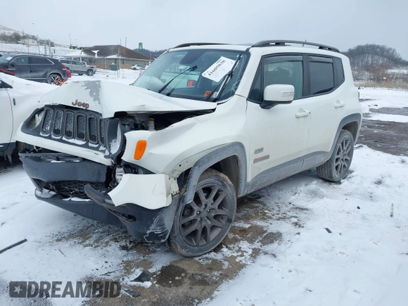 2016 Jeep Renegade Latitude with VIN ZACCJBBT6GPD81497, listed as a IAAI auction lot 41605838 with 167,270 mi miles. Bid and sale history available at carsss.com. Image 17.