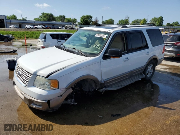 2003 Ford Expedition Eddie Bauer with VIN 1FMFU18L63LC56841, listed as a Copart auction lot 57602345 with Not provided miles and Salvage title. Bid and sale history available at DreamBid. Image 1.