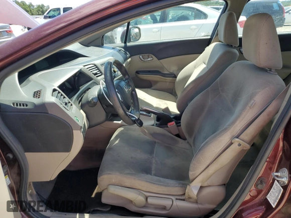 2012 Honda Civic LX z VIN 19XFB2F51CE347741, wystawiony jako Copart lot #57479385 z przebiegiem 173 523 mil mil oraz Szkoda całkowita • Salvage title. Historia ofert i sprzedaży dostępna na DreamBid. Obrazek 7.
