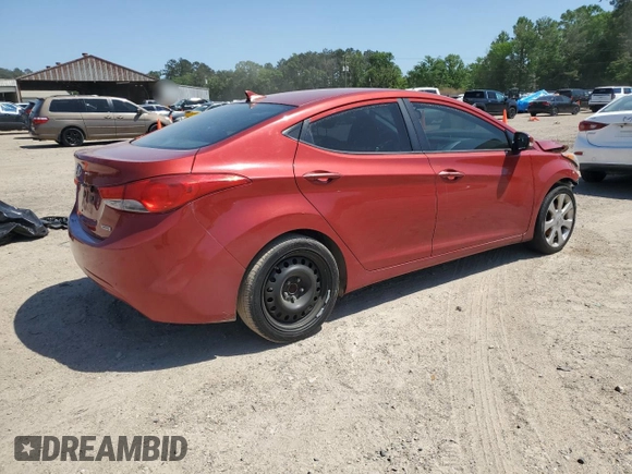 2013 Hyundai Elantra Limited with VIN KMHDH4AE2DU770397, listed as a Copart auction lot 51795655 with 146,281 mi miles and Salvage Title. Bid and sale history available at carsss.com. Image 3.