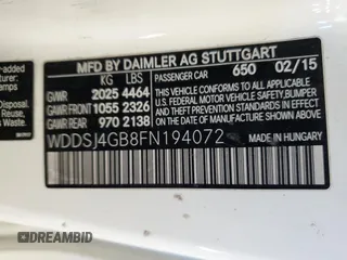 2015 Mercedes-Benz CLA 250 with VIN WDDSJ4GB8FN194072, listed as a Copart auction lot 56316705 with 160,539 mi miles and Clean Title. Bid and sale history available at DreamBid. Image 13.