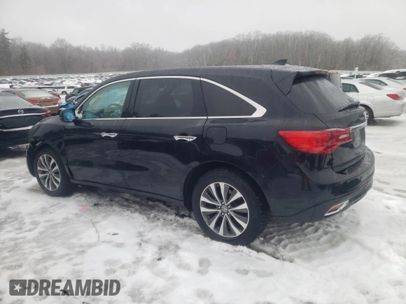 2016 Acura MDX w/Tech with VIN 5FRYD4H47GB017913, listed as a Copart auction lot 44763195 with 133,308 mi miles and Salvage Title. Bid and sale history available at carsss.com. Image 2.