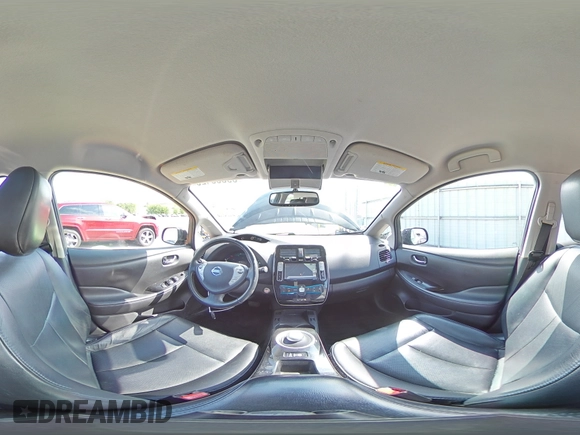 2015 Nissan LEAF SL with VIN 1N4AZ0CP1FC332321, listed as a Copart auction lot 59808425 with 54,744 mi miles and Salvage title. Bid and sale history available at DreamBid. Image 15.