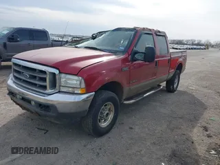 2002 Ford Super Duty F-250 XL with VIN 1FTNW21F32EB72189, listed as a IAAI auction lot 41724745 with 164,054 mi miles. Bid and sale history available at carsss.com. Image 2.