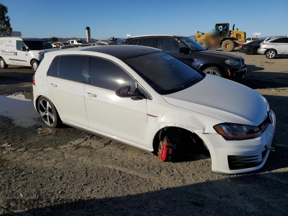 2016 Volkswagen Golf GTI Autobahn w/Performance Pkg with VIN 3VW447AU1GM016051, listed as a Copart auction lot 88170745 with 54,414 mi miles and Salvage Title. Bid and sale history available at carsss.com. Image 4.
