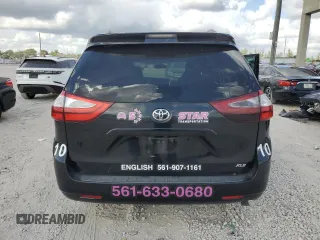 2015 Toyota Sienna XLE with VIN 5TDYK3DC7FS611488, listed as a Copart auction lot 45580075 with 193,344 mi miles and Salvage Title. Bid and sale history available at DreamBid. Image 6.