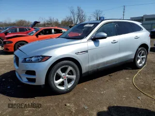 2017 Jaguar F-Pace 35t Premium with VIN SADCJ2BV4HA094263, listed as a Copart auction lot 52155545 with 64,357 mi miles and Salvage title. Bid and sale history available at DreamBid. Image 1.