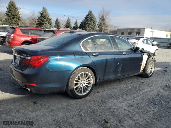 2013 BMW 7 Series 750i xDrive with VIN WBAYB6C50DD223786, listed as a Copart auction lot 87579345 with 143,523 mi miles and Salvage Title. Bid and sale history available at carsss.com. Image 3.