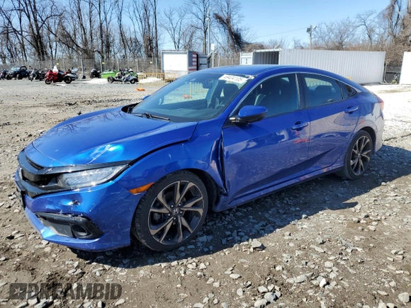 2019 Honda Civic Sport with VIN 2HGFC2F84KH585949, listed as a Copart auction lot 49404105 with 100,886 mi miles and Salvage Title. Bid and sale history available at DreamBid. Image 1.