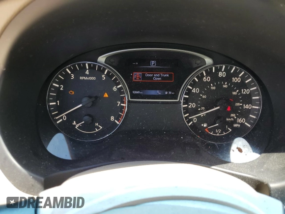 2017 Nissan Altima SV with VIN 1N4AL3AP8HC197878, listed as a Copart auction lot 58152005 with 92,849 mi miles and Salvage title. Bid and sale history available at DreamBid. Image 9.