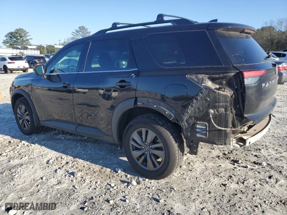 2023 Nissan Pathfinder SV with VIN 5N1DR3BC6PC231683, listed as a Copart auction lot 44133005 with 33,994 mi miles and Salvage Title. Bid and sale history available at carsss.com. Image 2.