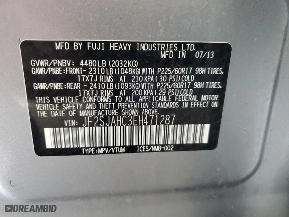 2014 Subaru Forester 2.5i Limited with VIN JF2SJAHC3EH471287, listed as a Copart auction lot 44752495 with 115,677 mi miles and Salvage Title. Bid and sale history available at carsss.com. Image 14.